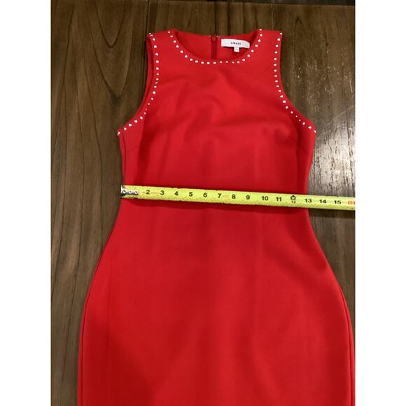 Likely Manhattan Sleeveless Studded Sheath Mini cocktail club red party Dress 4 - Picture 6 of 9